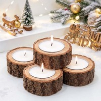 Pot de fleurs en bois naturel, style rustique, en forme de souche d'arbre, pour plantes succulentes, cactus, décoration de table, jardin, maison