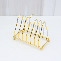 Vente chaude Personnalisé 6-Slot En Acier Inoxydable Sous-Verre Titulaire Rack Style Classique Cuisine Plaque Tapis Tampons Usine Prix De Gros