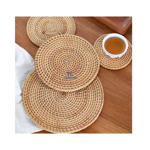 Napperon rond en rotin 2023 Offres Spéciales pas cher napperon écologique tissé à la main accessoires de cuisine fabriqués au Vietnam - Product Image 3