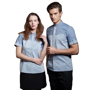 Uniformes de chef et chemises de serveur pour restaurant et veste de personnel de serveur d'hôtel occidental CHECKEDOUT