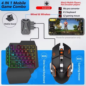 Wired 4-in-1 Mobile Gaming Combo Mix Lite Converter RGB One-Hand <b>Keyboard</b> Gaming <b>Mouse</b> for Android FPS Games Plug <b>and</b> Play - Product Image 6
