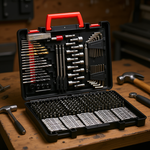 Jeu de forets multi-usages 318 pièces avec embouts de tournevis, longueur métrique, tige hexagonale, finition brillante pour métaux non ferreux - Product Image 2