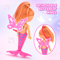 Poupée sirène de mer mignonne de haute qualité avec des ailes, 6,5 pouces, en plastique, poupée éducative à habiller pour filles avec des articulations mobiles