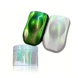 Polvo de Pigmento Camaleón que Cambia de Color para Manualidades con Resina, Recubrimiento DIY, Brillo Cosmético Inorgánico, Efecto Verde y Blanco - Product Image 1