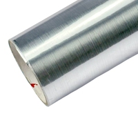 Film autocollant métallique professionnel PET, adhésif permanent, or et argent, en rouleau, pour graphiques de découpe au plotter