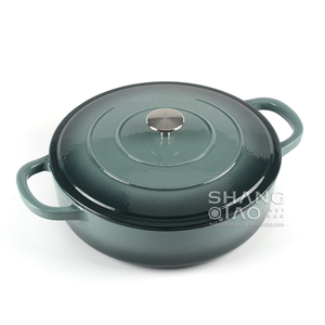 Casserole <span class=keywords><strong>en</strong></span> <span class=keywords><strong>fonte</strong></span> émaillée personnalisée pour four hollandais Casserole avec double oreilles - Product Image 2