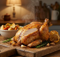 Pollo Entero Congelado Halal al por Mayor, Pollo Entero Congelado para Exportación, Desplumado y Limpiado, Carne de Aves