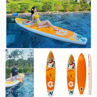 Planche de paddle gonflable OEM en gros de 11 pieds (335x81x15cm) en PVC Drop Stitch pour le surf et le touring