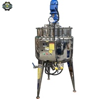 Cuve de mélange en acier inoxydable, Réacteur à chauffage électrique, Mélangeur, Agitateur, Cuve d'émulsification, Mélange de liquides en acier inoxydable 304