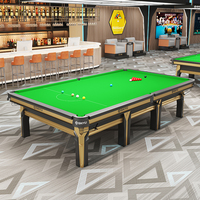 Table de billard professionnelle BaiYu-S07 pour la maison, 12 pieds, pieds en bois massif, plateau en ardoise, poches en cuir de vachette, garantie de 3 ans, personnalisable