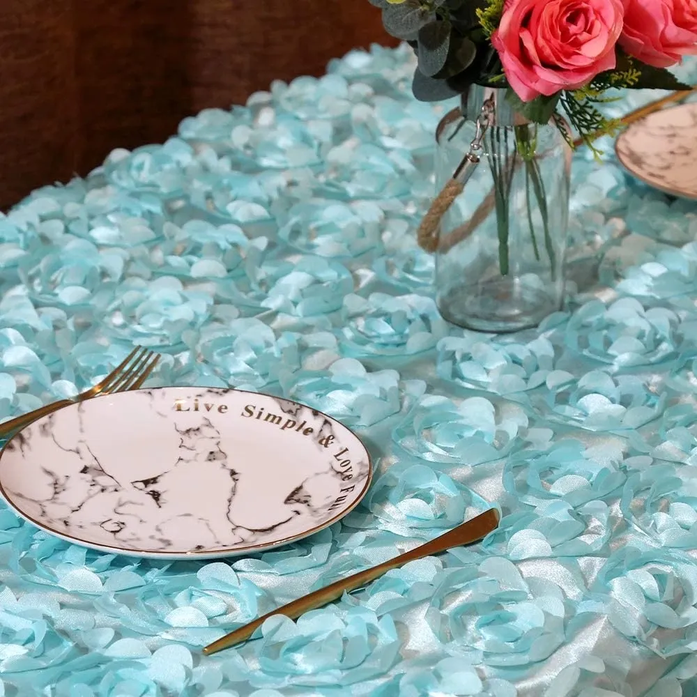 Атласная Скатерть с 3D цветами розетка для свадьбы детского праздника домашнего праздника скатерть для торта