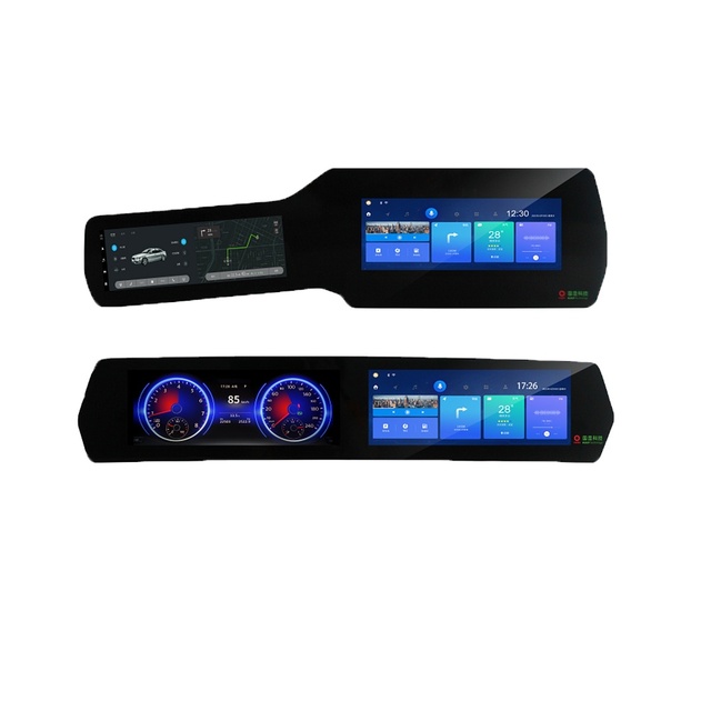 K&D 12.3 Inch LVDS Touch Display 1920x720 Automotive Grade IPS Panel 1000nit Sunlight Readability LCD Module for Smart Cockpit