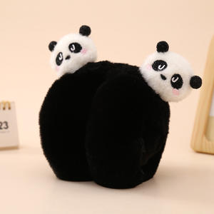 प्यारा कार्टून पांडा चलती एयरबैग सर्दियों के बच्चों के गर्म बालों वाले बच्चों के लिए गर्म कपड़े - Product Image 4