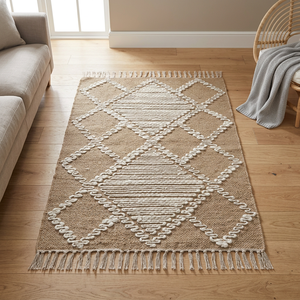 Tapis en jute authentiques tissés à la main, tapis en fibres naturelles durables de haute qualité pour la décoration du salon à la maison, revêtement de sol élégant - Product Image 3