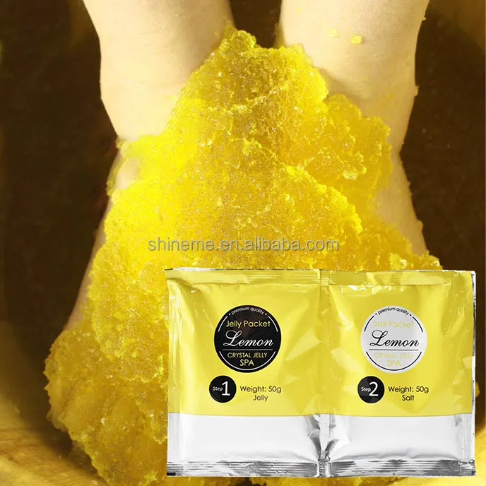 Zitrone Vitamin C White ning Fuß Hautpflege Salon Spa Produkte Pediküre Gelee Fuß Einweichen Kristall Fuß peeling Productos De Pedicura