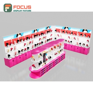 Présentoir à perruques moderne, étagère multi-niveaux, base renforcée, support de présentation pour magasin de coiffure - Product Image 4