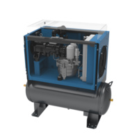GiantAir Compresseur machine avec roues 3.7kw 5.5kw 7.5kw portable mini Compresseur d'air à vis monophasé