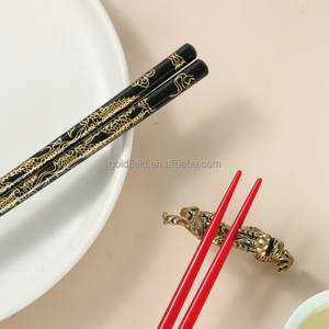 Juego de palillos de madera ecológicos con diseño de dragón chino, caja de regalo de papel elegante de 23cm, paquete de 2 pares para regalos de negocios - Product Image 5