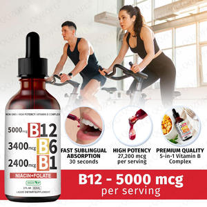 Vitaminas <span class=keywords><strong>B</strong></span> Complex Vitamin <span class=keywords><strong>B12</strong></span> + B6 Suplementos sublinguales Gotas líquidas todo en 1 con <span class=keywords><strong>B12</strong></span> B6 B1 inmunológico y para el metabolismo energético - Product Image 4