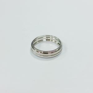 Anello di fidanzamento classico con zircone da laboratorio solitario con taglio brillante 925 con lunetta in argento placcato argento - Product Image 6