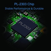 Cable Adaptador de Consola Serial USB 2.0 a Puerto COM DB9 RS232 Hembra con Chip FTDI