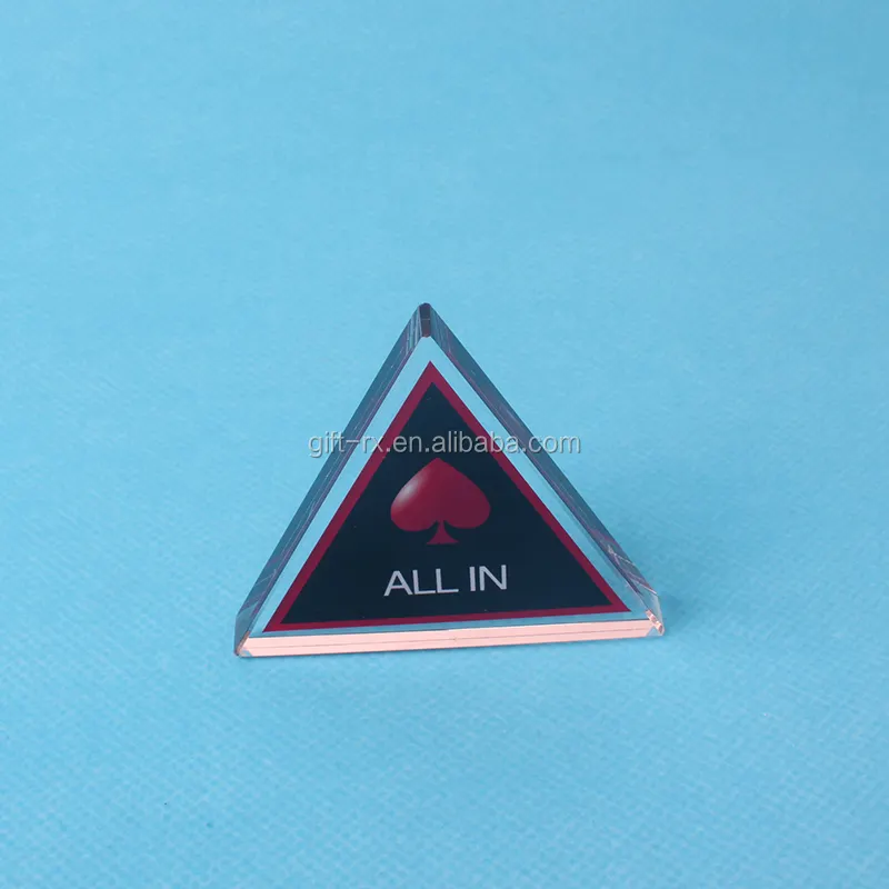 High Quality Custom Plastic Triangle Acrylic Poker Premium Quality Material