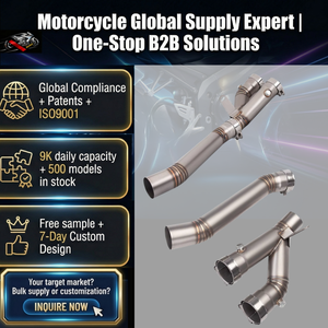 Nouveau <span class=keywords><strong>kit</strong></span> d'échappement universel pour moto YZF R1, tuyau intermédiaire en acier inoxydable avec silencieux - Product Image 1