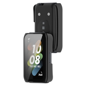 Protection d'écran complète pour Huawei Honor <span class=keywords><strong>Band6</strong></span>/7, étui de protection pour Huawei PC + verre trempé, étui de protection pour montre - Product Image 4