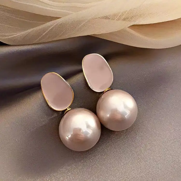 Pendientes de perlas con personalidad para mujer, joyería de alta calidad, estilo Hong Kong, S925