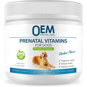 Probiotiques pour chiens, vitamines prénatales pour chiens, huile de poisson, favorise la Production de lait avec de l'acide folique, fer, Zinc, iode B, vitamines OEM - Product Image 6