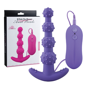 Aphrodisia 10 Modes Plaisir Maximal Perles Anales en Silicone Jouet Anal Vibrant Étanche Débutant Jeu Anal Rose Violet Noir - Product Image 2