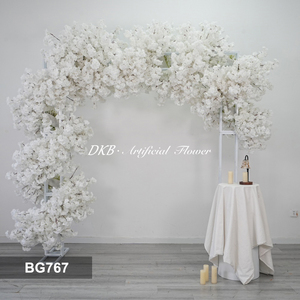 DKB Artificial Flowers Wholesale White Cherry blossom decoration High End Artificial Flowers For Wedding Party Decoration - Product Image 3