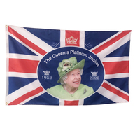 Al por mayor personalizado Inglaterra banderas de la Reina Elizabeth II de Bodas de platino 2022 Gran Bretaña bandera