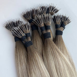 2025海逸厂家批发优质易安装双拉金属纳米环角蛋白粘合接发 - Product Image 4