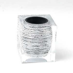 Jarrón de acrílico de cerámica mate de arcilla Retro <span class=keywords><strong>Jarron</strong></span> decorativo de mesa de arte de estilo antiguo para decoración del hogar - Product Image 3