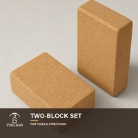 Bloc de yoga en liège écologique Yugaland, double couche, antidérapant, pour Pilates et entraînement à domicile, vente en gros, distributeur d'usine