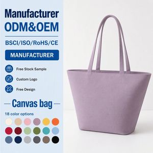 New Arrival Custom Logo <b>Canvas</b> Tote <b>Bag</b> 12oz Thick Fabric With Zipper Closure and Inner Pocket Reusable Travel <b>Shopper</b> - Product Image 1