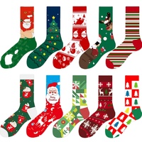 Whale Christmas Factory Custom Prix attractif Chaussettes d'équipage en coton à rayures thermiques confortables Chaussettes de neige pour cadeau d'orignal d'arbre de Noël