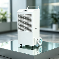 Nouveau déshumidificateur mobile industriel commercial haute performance 138L/D, conception sur chariot portable, sécheur d'air pour usine et laboratoire