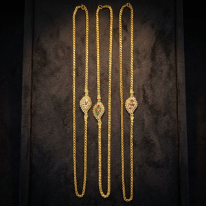 Colliers chaîne Mopu plaqués or 14K, 18K, 24K en gros, bijoux de mode avec pierres CZ, chaînes Mopu avec pierres CZ - Product Image 4