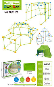 Blocs de Construction éducatifs pour enfants, jouets créatifs, roulettes à tige, Tunnels, tentes, en plastique - Product Image 4