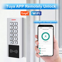 Nouveau design, clavier intelligent Tuya Wifi, serrure de porte en verre, accès RFID, mot de passe, carte, télécommande, système de contrôle d'accès numérique