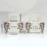 Boîte cadeau romantique personnalisée avec logo pour la Saint-Valentin, boîte à fleurs chic faite à la main, recyclable, couleur fixe, lamination brillante, boîtes à roses