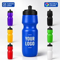 Bouteille d'eau sport 700 ml, anti-fuite, compatible lave-vaisselle, sans BPA, en PE de qualité alimentaire, écologique, avec logo personnalisé pour vélo et baseball