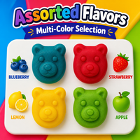 Bonbons Gélifiés Oursons Mignons en Gros, Saveur Fruitée, Forme d'Ours, Boîte de Bonbons Gélifiés Moelleux pour Enfants