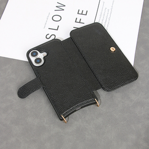 Étui de téléphone à rabat en cuir de luxe personnalisé et durable avec porte-cartes et portefeuille pour iPhone 17 16 15 14 13 12 Pro Max – Vente en gros - Product Image 4