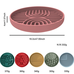 Tapis à lécher en silicone anti-déversement pour animaux de compagnie, conception anti-étouffement <span class=keywords><strong>3D</strong></span>, bol à nourriture lente en silicone sans BPA - Product Image 2