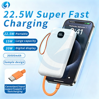 Hochkapazitäts-Powerbank 30000mAh mit USB-C und Micro-USB-Anschlüssen, 2-in-1 Schnellladegerät Typ-C, Tragbare Energiebank für Outdoor-Aktivitäten