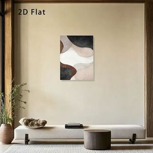 Modern Geometric Floral <b>Canvas</b> Art Panel <b>Abstract</b> Wall Hanging Picture Decor Multi-Size Living Room Bedroom Office Anniversary - Product Image 2