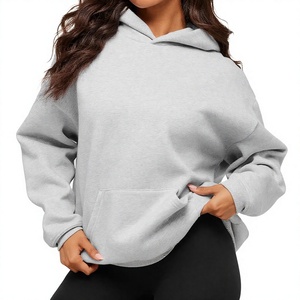 Felpa con Cappuccio <span class=keywords><strong>Oversize</strong></span> da <span class=keywords><strong>Donna</strong></span> in Pile Pesante con Logo Personalizzato, Abbigliamento Streetwear OEM, Produttore e Fornitore - Product Image 1